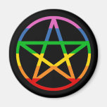 Rainbow Pentacle Refrigerator Magnet