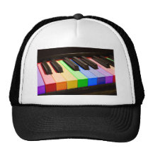 Rainbow Piano Mesh Hats