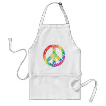 Rainbow Pieces of Peace Aprons