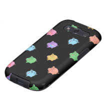 Rainbow Pig Pattern on black