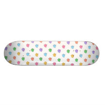 Rainbow Pig Pattern on white Skate Decks