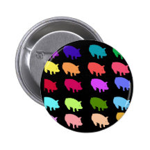Rainbow Pigs Buttons