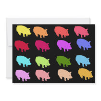 Rainbow Pigs Personalized Announcement