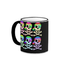 Rainbow Pirate Skulls Mugs