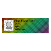 rainbow plaid business cards