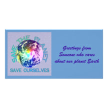 Rainbow Planet Photo Card Template