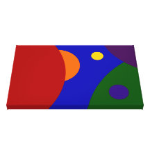 Rainbow Planets Gallery Wrapped Canvas