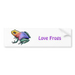 Rainbow Poison Dart Frog bumper stickers