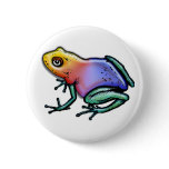 Rainbow Poison Dart Frog buttons