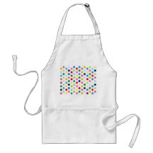 Rainbow polka dots apron