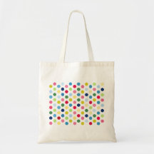 Rainbow polka dots canvas bags