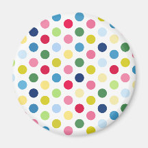 Rainbow polka dots magnets