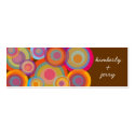 Rainbow Pop Circles Fun Groovy Thank You Gift Tag business cards