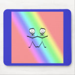 Rainbow Pride Gay Grooms Mouse Mats