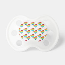 Rainbow Pride Hearts - Your Choice Love or Pride Baby Pacifiers