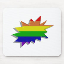 Rainbow Pride Shazzam Design Mouse Pad