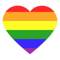 Rainbow Pride stickers - heart