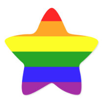 Rainbow Pride stickers - star