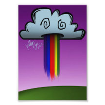 Rainbow Puking Cloud Photo Print