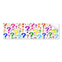 Rainbow Question Marks Bumper Stickers