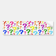 Rainbow Question Marks Bumper Stickers