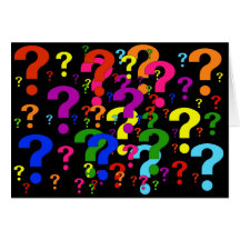 Rainbow Question Marks Cards