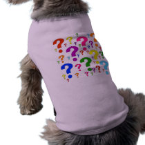 Rainbow Question Marks Doggie Tee Shirt