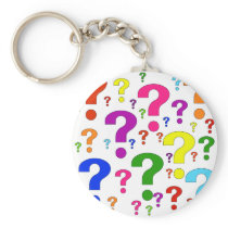 Rainbow Question Marks Keychains