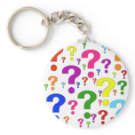 Rainbow Question Marks keychains