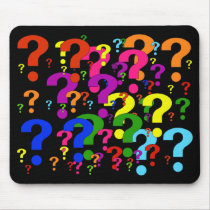 Rainbow Question Marks Mousepad