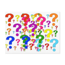 Rainbow Question Marks Postcards