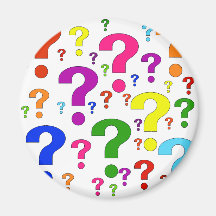 Rainbow Question Marks Refrigerator Magnet