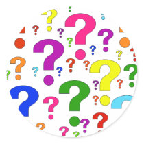 Rainbow Question Marks Stickers