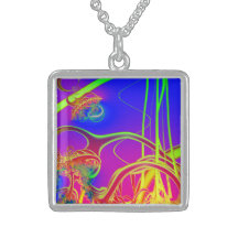 Rainbow Rainforest Understory Fractal Custom Jewelry
