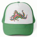 rainbow rave green hat