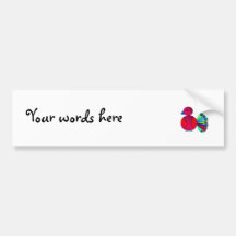 Rainbow red peacock bumper stickers