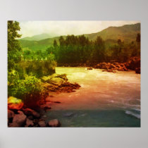 Rainbow Reflections over Himalayan River Print