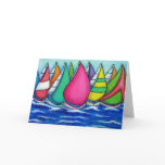 Rainbow Regatta Greeting Card