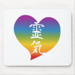 Rainbow Reiki Heart mousepads