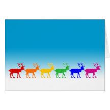 Rainbow Reindeer Greeting Card