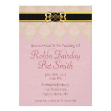 Rainbow Ribbon Double Hearts Wedding Invitation 16
