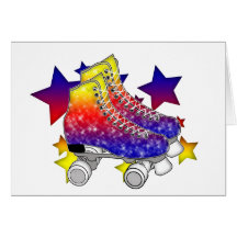 Rainbow Rollerskates Cards