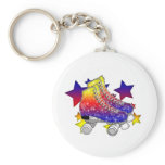 Rainbow Rollerskates Keychain