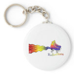 Rainbow Rollerskates Key Chains