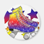 Rainbow Rollerskates Magnets