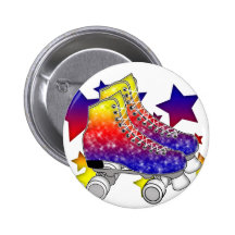 Rainbow Rollerskates Pins