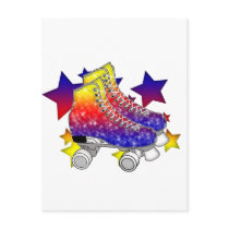 Rainbow Rollerskates Post Cards
