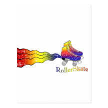 Rainbow Rollerskates Postcards