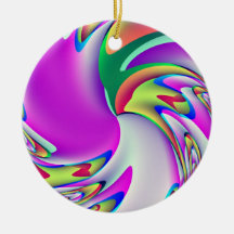 Rainbow Rose 2 Designs in 1 Ornament