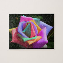 Rainbow Rose Jigsaw Puzzle